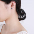 wholesale S925 Sterling Silver Korean Retro Vintage Style Enamel Roman Numeral Dark Gothic Disco Ear Stud Earrings-0-2