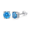 wholesale S925 Sterling Silver Zodiac Birthstone Zircon Stud Earrings, Cross-Border Bestseller, Direct from Manufacturer-0-7