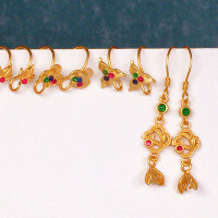 wholesale S925 silver gold-plated ear hook earring DIY handmade semi-finished accessories ancient-style jewelry accessories new product promotion-Basic