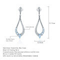 wholesale 925 Silver Exquisite Series Blue Topaz Earrings, Luxury High-End Natural Gemstone Ear Studs and Drops-0-0