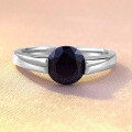 wholesale S925 Silver New One-Carat Royal Blue Gemstone Ring, Luxurious, Simple, Stylish, and Versatile for Women-0-1
