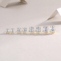 wholesale 925 Sterling Gold-Plated Minimalist Autumn Winter Earrings, Chanel-Style Luxury Advanced Moissanite Studs in Stock-0-3