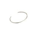 wholesale S990 Sterling Silver Korean-style Minimalist Smooth Surface Open Bangle Bracelet for Women-0-4