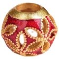 wholesale Golden ancient method Lu Lu Tong Vietnamese sand gold handmade DIY pendant bead spacer bead barrel bead enamel scattered bead accessories pink-0-4