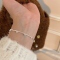 wholesale S925 Sterling Silver Korean-style Tube Link Bracelet for Women, Minimalist Design, Fashionable and Trendy Jewelry with a Premium Feel-0-2