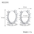 wholesale Metal S925 sterling silver earrings, cross-border foreign trade hot-selling minimalistbeadhoop earrings, versatile andwholesale-0-6