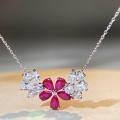 wholesale 925 Sterling Silver Flower Necklace for Women, Fashionable and Versatile Minimalist HW Style Collarbone Chain for Cross-Border Live Streaming Wholesale-0-6