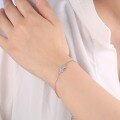 wholesale S925 silver minimalist bow bracelet, niche fashion, luxury-inspired silver jewelry-0-1