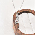 Sterling Silver Minimalist Geometric Constellation Pendant Necklace with Moissanite-0-1