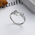 wholesale S925 Sterling Silver Korean Dongdaemun Retro English Word Patch Heart Creative Adjustable Ring-0-0