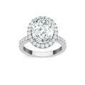 925 Silver Exquisite Oval Moissanite Ring Custom Processing-0-4