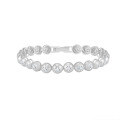 wholesale 925 Silver Tennis Bracelet, Yunqian New Simple and Versatile Exquisite Round Zircon Light Luxury Fashion Jewelry Direct Sales-0-4