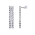 wholesale 925 Silver New Light Luxury Moissanite Tassel Ear Thread Women's High-End Sense Cross-Border Popular Live Streaming Best-Seller Earring Wholesale-0-1