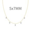 wholesale 925 Sterling Silver Cross-Border European and American Women's Small Luxury Tassel Geometric Pendant Stackable Layering Collarbone Necklace-0-50