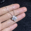 S925 Sterling Silver Moissanite New Chinese Style Pendant Necklace-0-1
