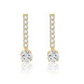wholesale 14K Gold European and American Quality Lab-Grown Diamond Stud Earrings 05 Carat Medium-Long K Gold Earrings New Style-0-4