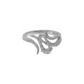 wholesale S925 Sterling Silver Open-Ended Ring with Original 762 Cuttlefish Series Textured Design for Women-0-6