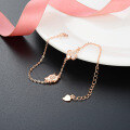 wholesale Fashion rose gold jewelry accessories Korean S925 silver zirconia catfish-shaped elegant bracelet for women-0-3