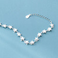 wholesale 990 Sterling Silver Fresh and Sweet Ins Style Niche Design Exquisite Five-Pointed Star Bracelet S7812-0-4