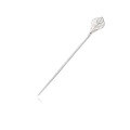 wholesale 999 Sterling Silver Hairpin, Ancient Style Hanfu Hair Stick, Versatile Simple Updo Hair Accessory, Leaf-shaped Silver Hairpin-0-4