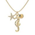 wholesale S925 Sterling Silver Women's Necklace Summer Ocean Design Seahorse Starfish Shell Personalized Pendant Neck Jewelry-0-6