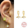 wholesale S925 Sterling Silver Angel Heart Earrings, Cross-Border Fashion, Creative Luxury Ear Clips for Women-0-2