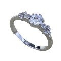 wholesale S925 Sterling Silver Women's 5mm High Carbon Diamond Princess Crown High-End Fashion Ring-0-4