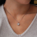 S925 Sterling Silver Moissanite 1 Carat Heart-Shaped Pendant Necklace-0-1