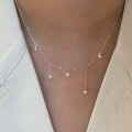wholesale S925 Silver Nalan Fresh Sweet Ins Style Small Unique Design Exquisite Minimalist 5-Diamond Necklace Y01849-0-0