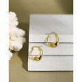 wholesale S925 Sterling Silver Korean Version Ins New Smooth Surface Twisted Hoop Earrings Versatile Earrings-0-1