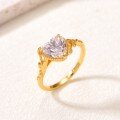 wholesale S925 gold-plated moissanite vine leaf love ring for women, minimalist luxury style with unique design, best-selling hot item-0-1