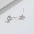 wholesale S925 Sterling Silver Dainty and Fresh Full Diamond Earrings for Women, European and American Style Hollow-Out Bird Earrings, Cross-Border Hot-Selling New Style-0-2