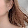 S925 Sterling Silver 1ct Moissanite Four-Prong Stud Earrings-0-2