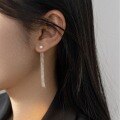 wholesale S925 Sterling SilverEarrings Korean Style Freshwater Pearl One-Pair-Two-Ways Dangle Drop Earrings for Women E5264-0-0