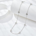 wholesale Silver-plated 18k Gold 40mm Round Moissanite Bubble Necklace,Ins-0-3