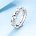 wholesale Pt950 plated S925 silver full and half drill honeycomb moissanite ring setting wholesale and dropshipping-0-1