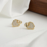 wholesale S925 Sterling Silver Cloud-pull Earrings, Fashionable and Cute Sheep Earrings, Cross-border Direct from Manufacturer-Gold Sheep Earrings 925 Silver