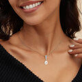 S925 Silver Natural Freshwater Pearl Teardrop Zircon Necklace-0-1