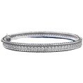 wholesale 925 Silver Plated White Gold Double Row Bracelet for Women, Fashion Minimalist Row Diamond Thin Chain Exquisite Drop Shipping-0-4