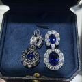 Gold-Plated 9x11 Oval Ruby French Palace-Style Earrings-0-5