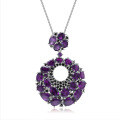 wholesale [925 Silver] Italian Craftsmanship Designer Pendant Elegant and Luxurious with Natural Amethyst Gemstone Necklace Pendant-0-0