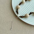 wholesale 925 Silver Necklace, Chinese Style Retro Beaded Natural Tiger Eye Round Bead Neck Jewelry, Elegant and Graceful Women's Silver Jewelry-0-3
