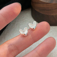 wholesale S925 Sterling Silver Irregular Heart Earrings Women's Design Fashion Forest Style Earrings Trendy-Sterling silver