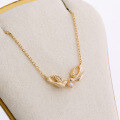 wholesale S925 gold-plated silver luxury crafted bird natural pearl necklace, spring new collection, gift-0-2
