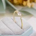 wholesale 14K gold-plated silver jewelry, Japanese retro lightweight luxury style natural blue moonstone zircon ring wholesale-0-2