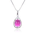 wholesale S925 Sterling Silver Water Drop Pendant with Diamond Accent, Light Luxury Style for Women, Mature and Elegant, Unique Necklace Jewelry, Drop Shipping Available-0-4