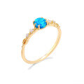 wholesale 925 Sterling Silver Dreamy Blue Opal Ring for Women, Light Luxury and Unique Hand Jewelry for Drop Shipping-0-1