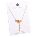 Sterling Silver Gilded Diamond-Cross Pikaxiou Pendant Necklace-0-3