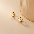 wholesale S925 Sterling Silver Minimalist Synthetic Pearl Three-Leaf Ear Clasp Fashion Elegant Earrings M00629-0-1