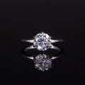 wholesale S925 Sterling Silver Classic Minimalist 15ct Zircon Eagle Claw Solitaire Engagement Ring-0-0